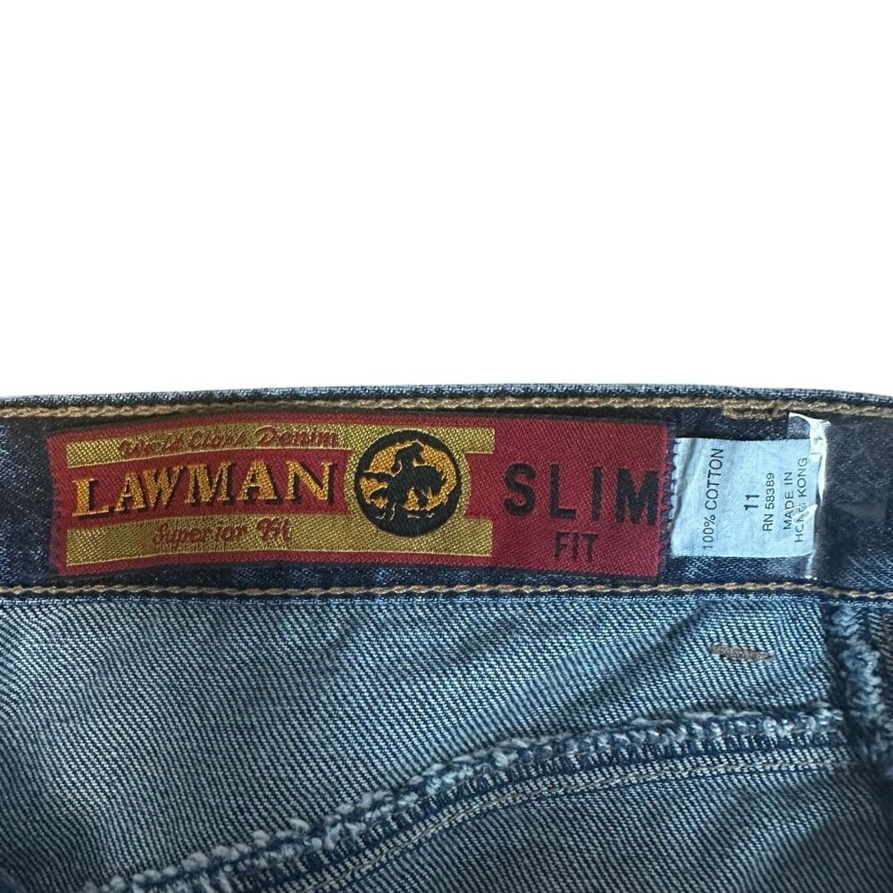 Lawman Women's High Rise Slim Fit Western Blue Denim Jeans - Size 11 ( 28X31 ) - Picture 7 of 9